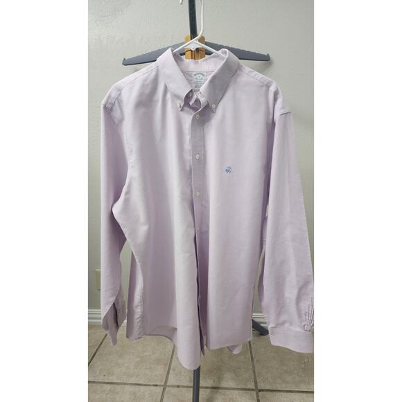 Brooks Brothers XL LS 1818 Regent Shirt 100% Supima Cotton Lavender - Picture 1 of 5
